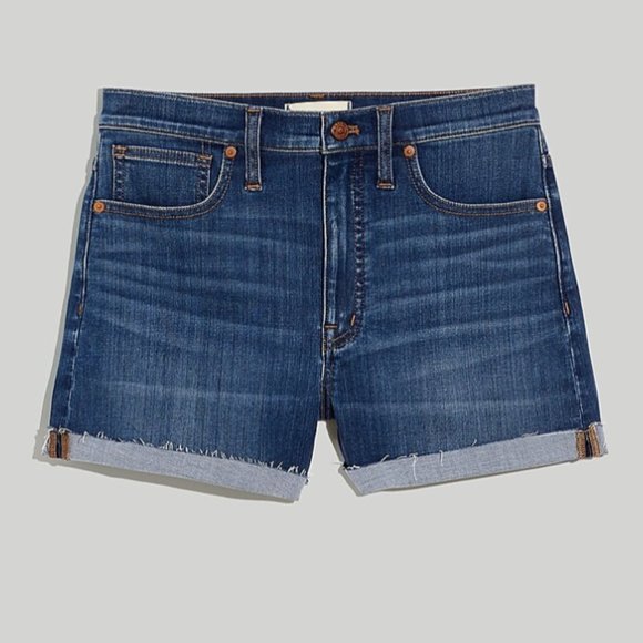 High-Rise Denim Shorts in Danny Wash: TENCEL™ Denim Edition - Picture 1 of 10